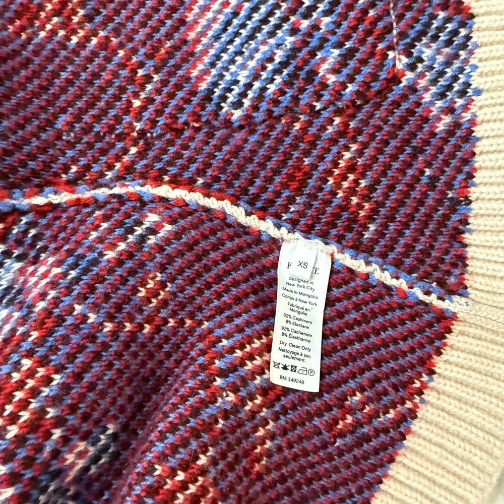KHAITE Scarlet Cardigan - Red and Blue Floral Design; like new size XS - Picture 4 of 4